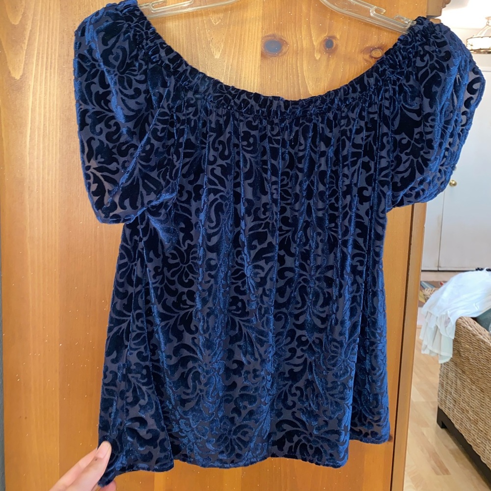 Halter top. Velvet size M. Fancy